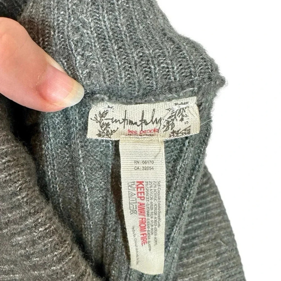 Free People Around the Clock 2 Piece Set Sweater Tunic (XS) +Joggers (S)Charcoal - Picture 15 of 16